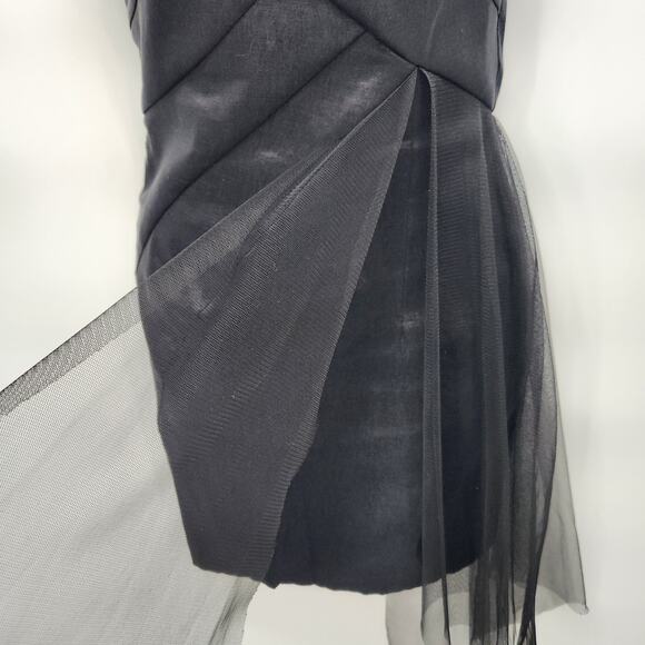 VTG. 90's Jessica McClintock Black Prom Cocktail Formal Mini Dress Women's 4 - Picture 8 of 10